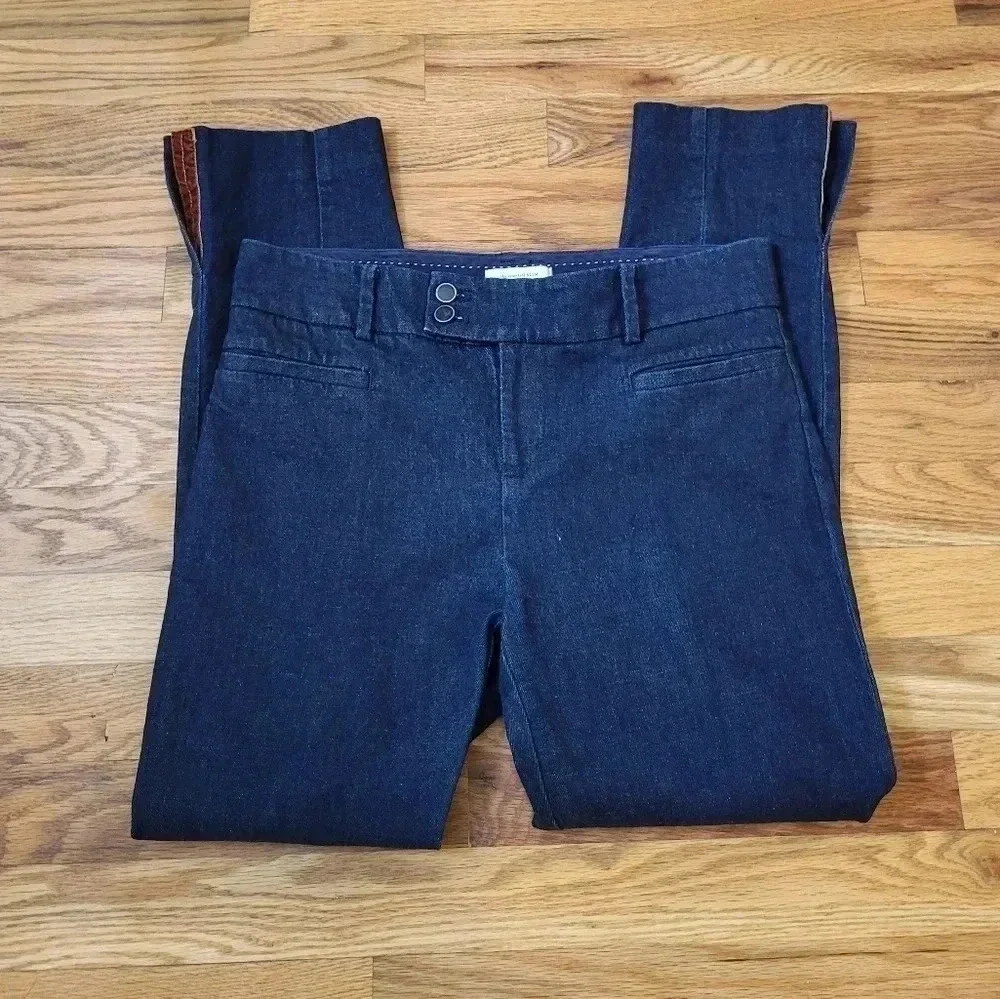 Anthropologie The Essential SLIM Fit Side Ankle Slits Denim Trouser(4)